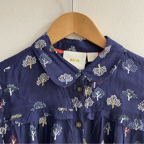 Like New, Anthropologie Maeve Frederick Tree Blouse. - Picture 5 of 8
